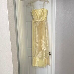 Vintage Elegant Yellow Dress